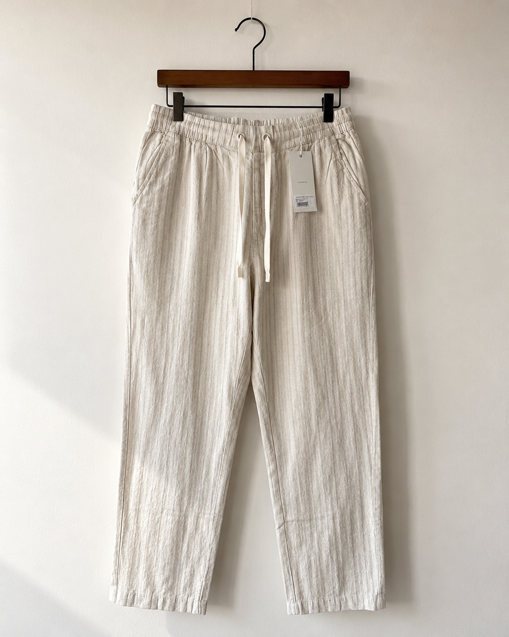 Folk Beige Stripe Simpson Drawstring Trousers
