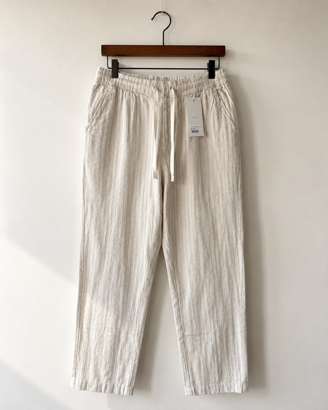 Folk Beige Stripe Simpson Drawstring Trousers