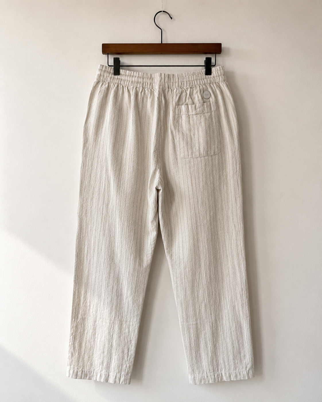 Folk Beige Stripe Simpson Drawstring Trousers