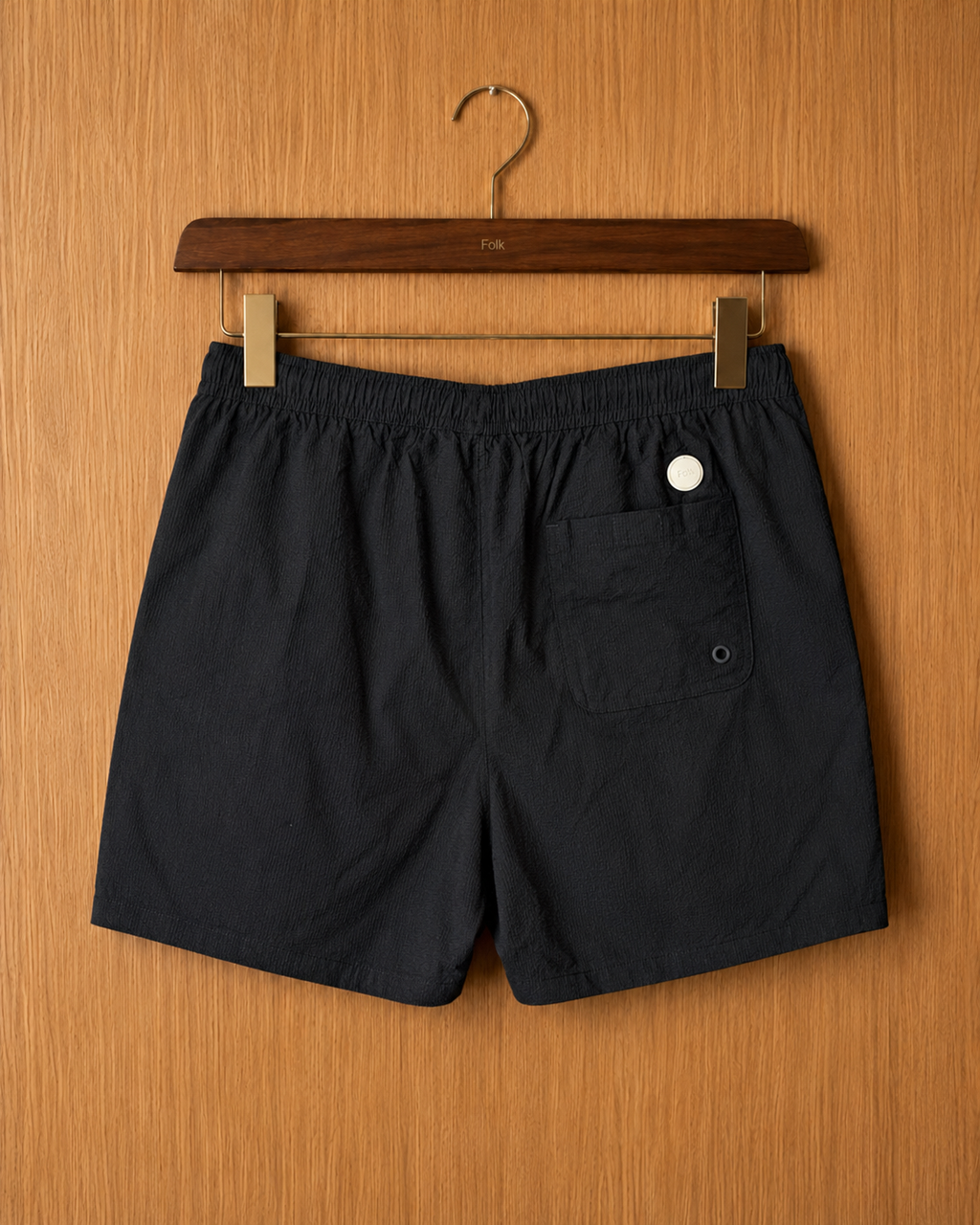 Folk Tucker Swim Shorts - Washed Black