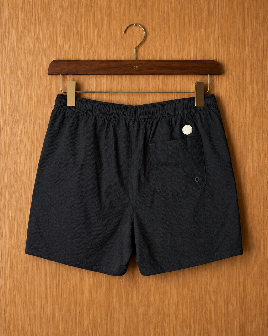 Folk Tucker Swim Shorts - Washed Black