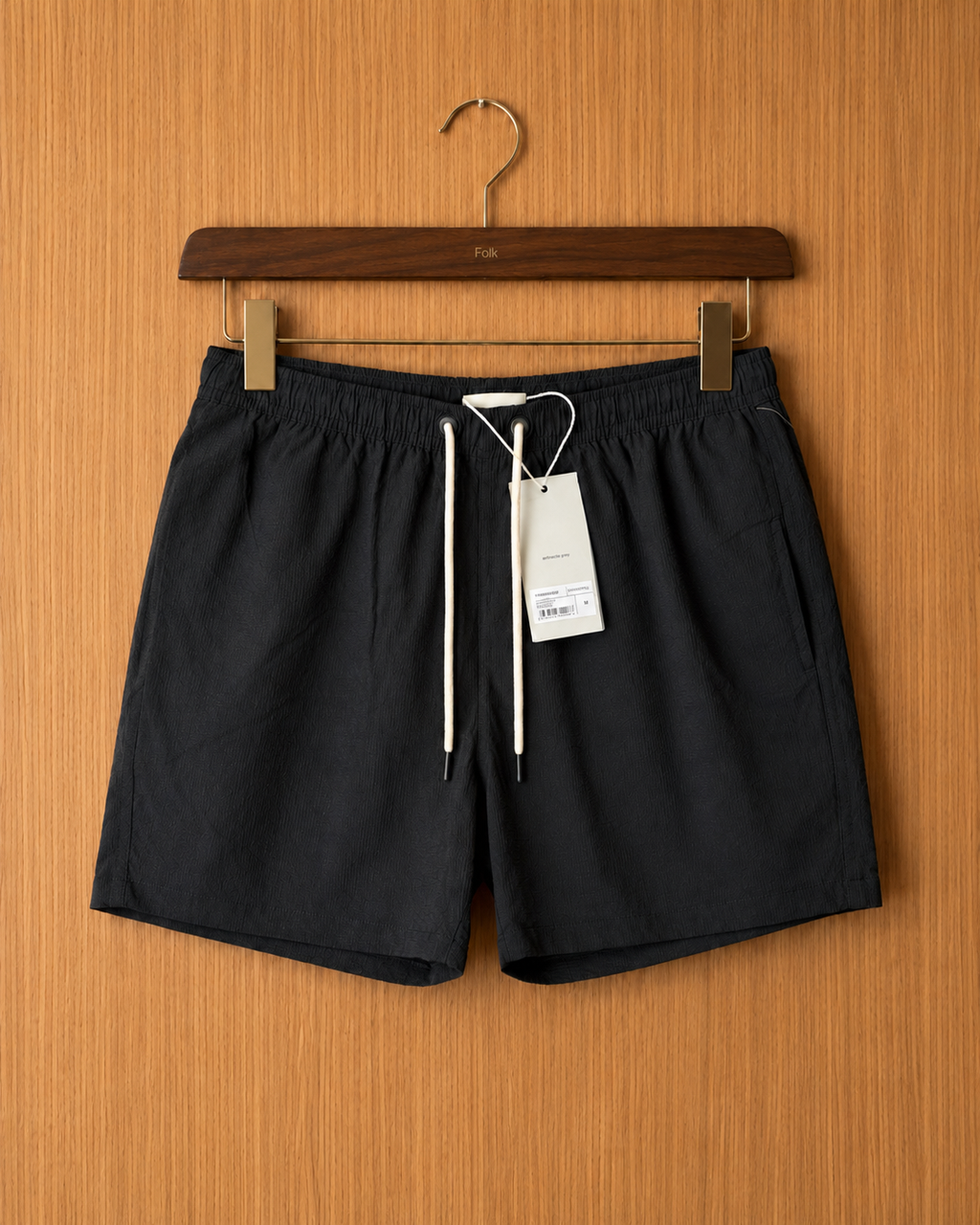 Folk Tucker Swim Shorts - Washed Black
