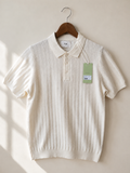 Folk Willow Knitted Polo - Cream