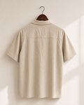 Folk Beige Logo Textured Shirt - front
