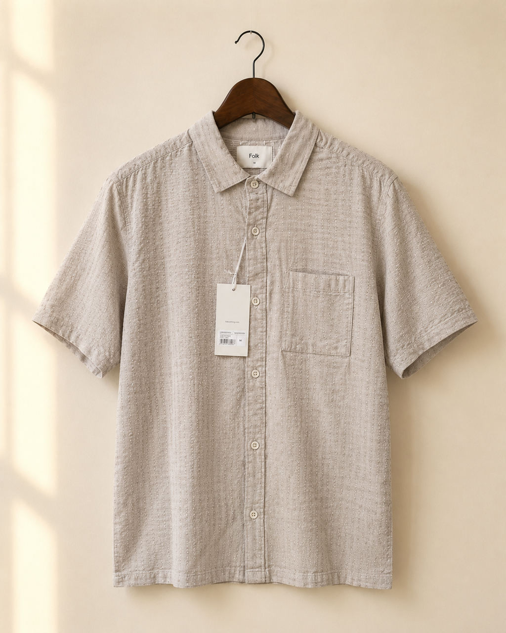 Folk Senna Short Sleeve Shirt Mushroom - front